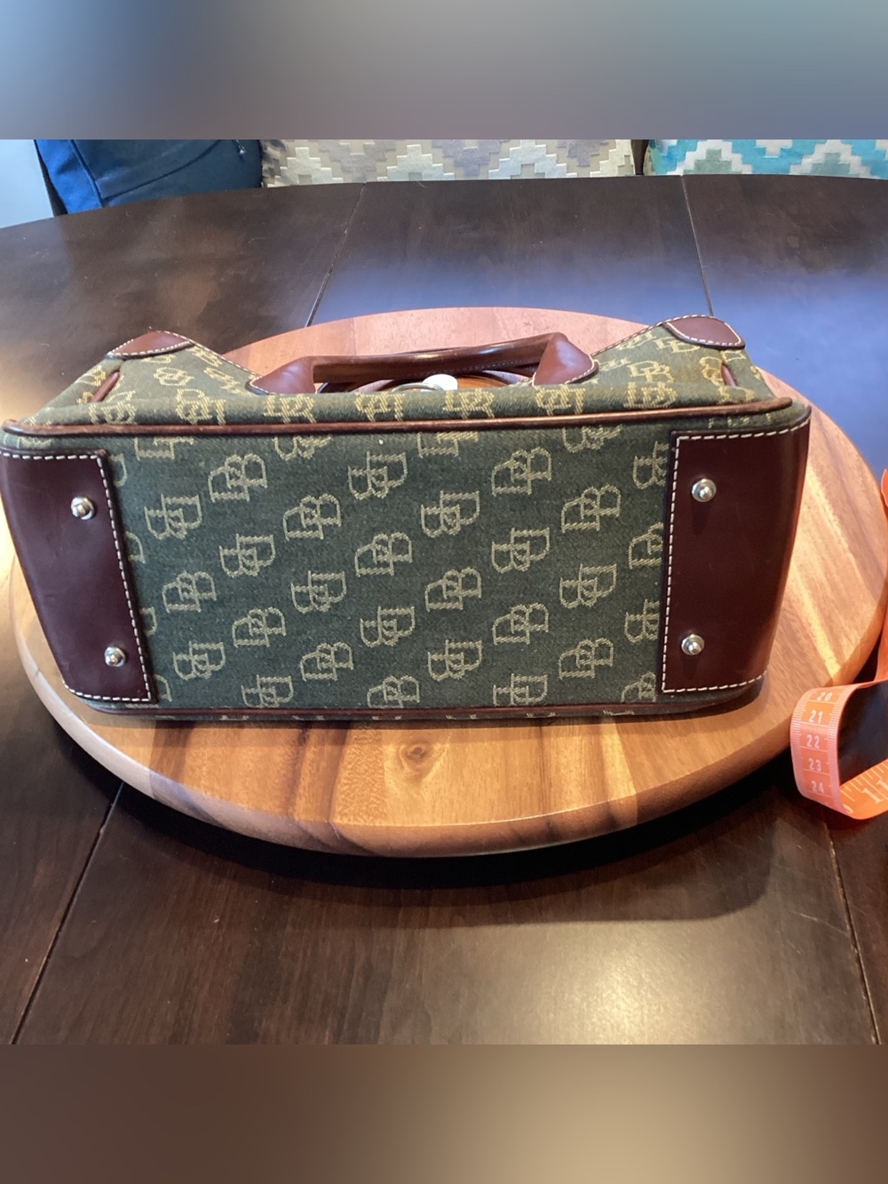 Dooney & Bourke Logo Jacquard Leather-Trim Satchel - Picture 6 of 16